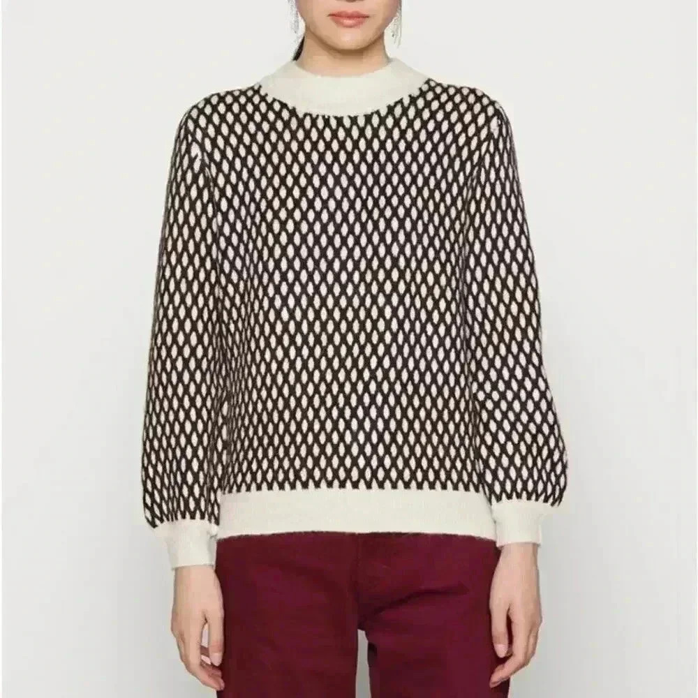 Elegant Black and White Women's Sweater